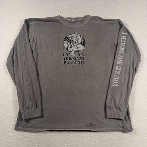 Vintage 00s Crazy Shirts Hawaii Shirt Mens Large Gray Arrogant Bastard Ale Y2K